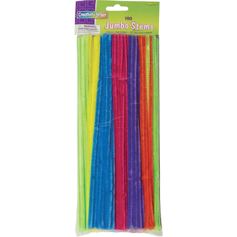 Image of Pacon Chenille Stems, 6mm x 12", 100/PK, Neon AST