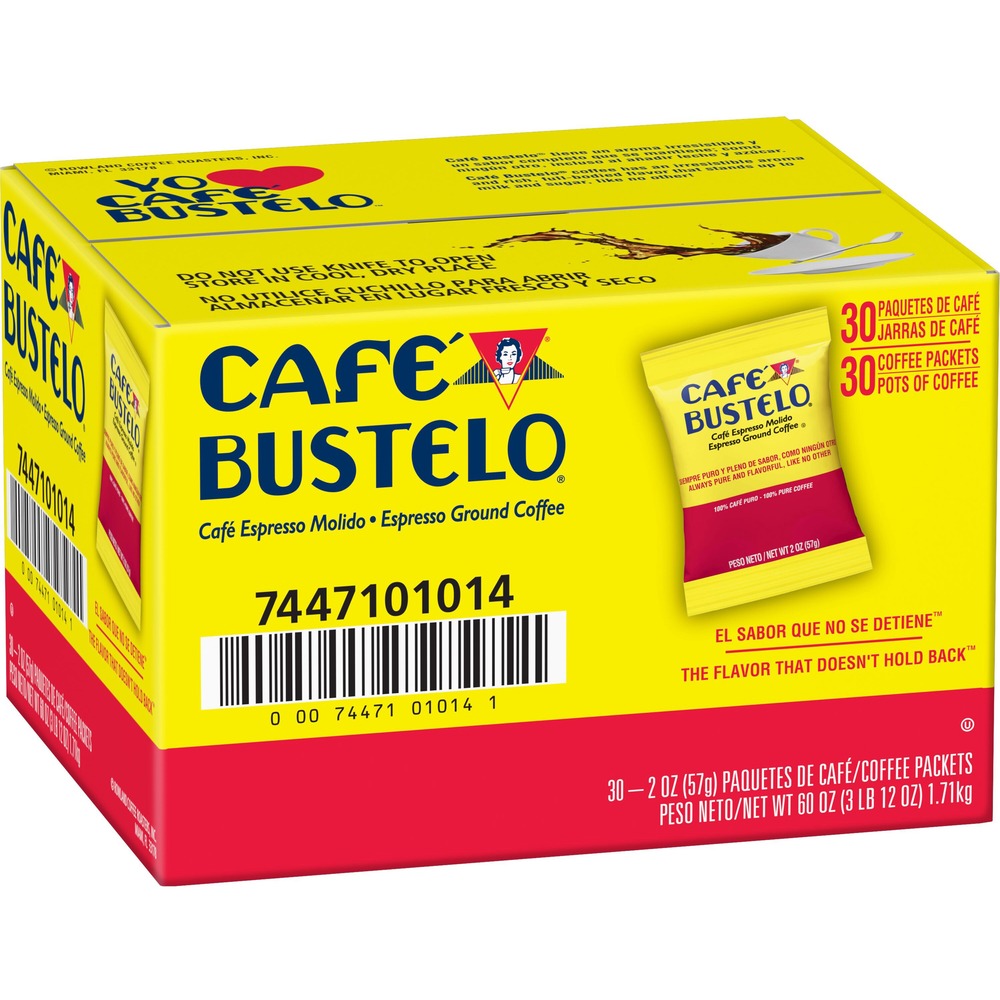 Image of Folgers Espresso Blend Coffee, Cafe Buselo, 30/CT, Dark Brown