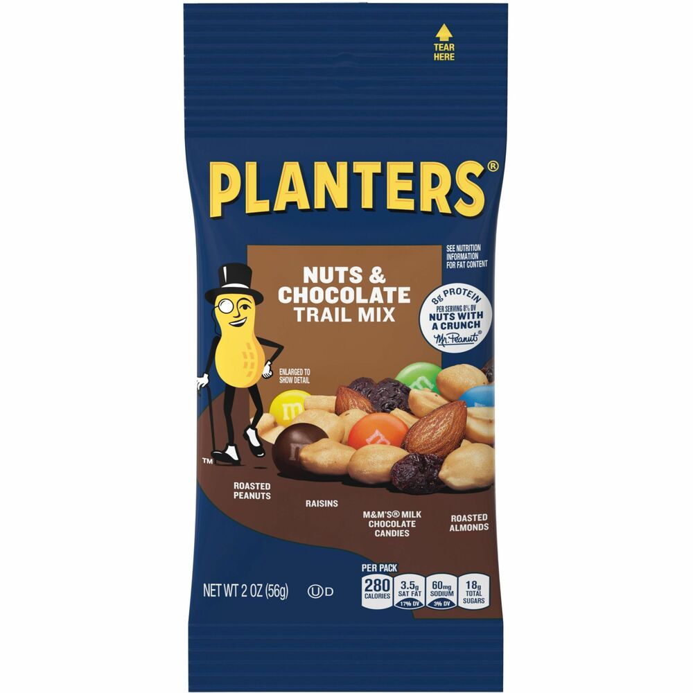 Image of Kraft Foods Trail Mix, Planters, Nut/Chocolate, Kosher, 2oz, 72/CT