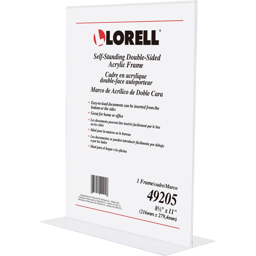 Image of Lorell Double Sided Frame, Acrylic, 8.5"x11", Clear