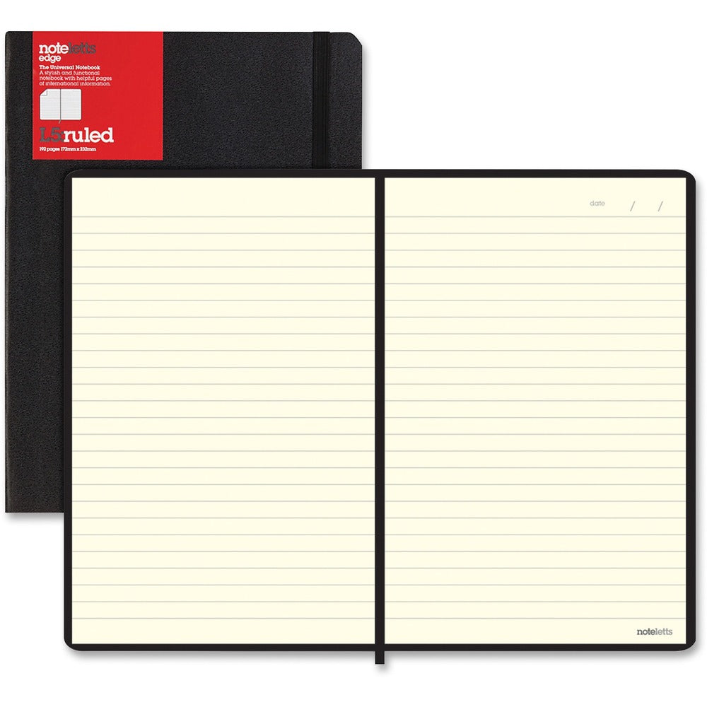 Image of Rediform Notebook, Noteletts Edge, Flexible Cover, 9"x6", BK