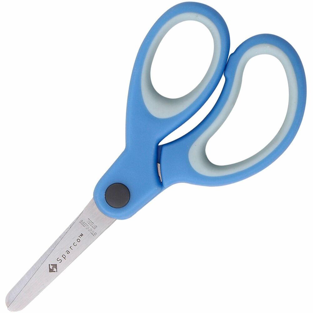 Image of Sparco Scissors, 5", Blunt Tip, Easy Grip Handle, Blue