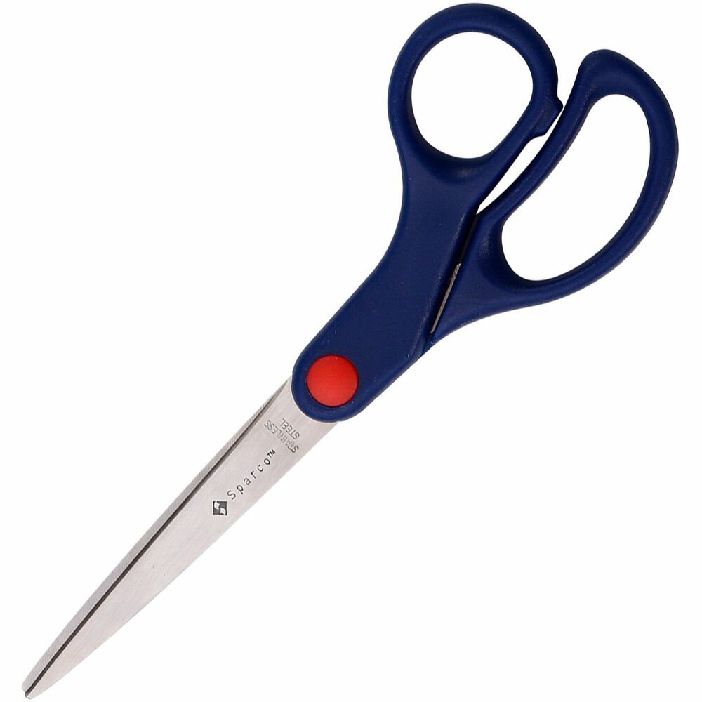 Image of Sparco Scissors, Straight, Kids, 7", Comfort Grip, Blue