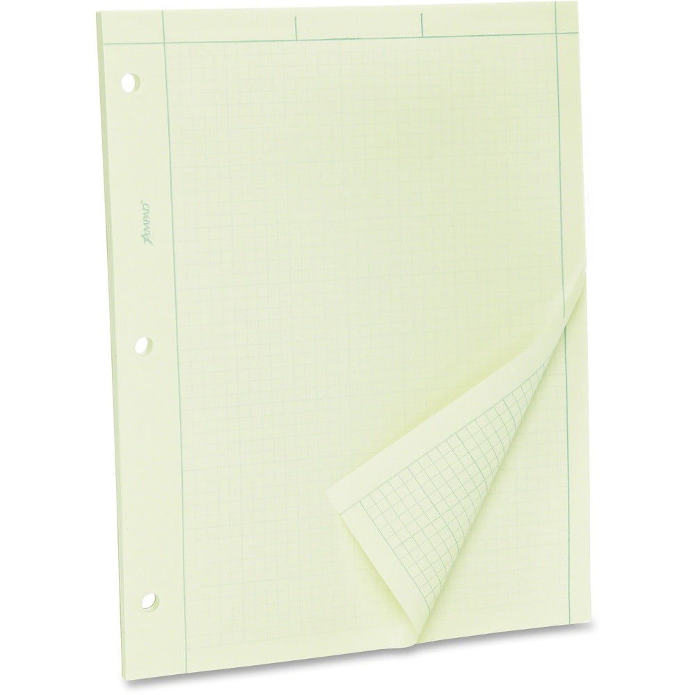 Image of Tops Engineer Pads,Ruled 5x5 Sq/Inch,100 Shts/Pad,8-1/2"x11",GN