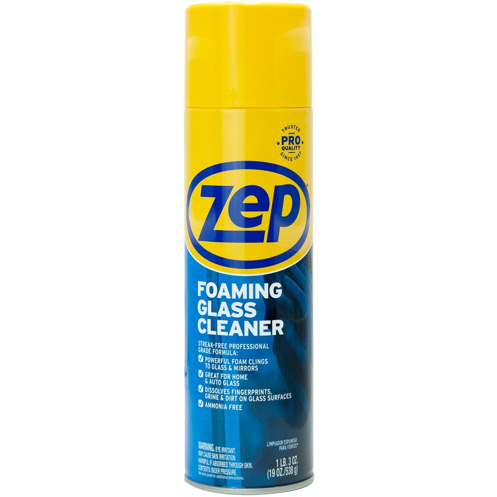 Image of Zep Commercial Foaming Glass Cleaner, 19oz., Blue
