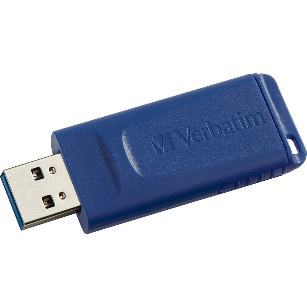 Image of Verbatim USB Flash Drive, 128BG, 2/5"Wx2-1/4"Lx3/4"H, BE