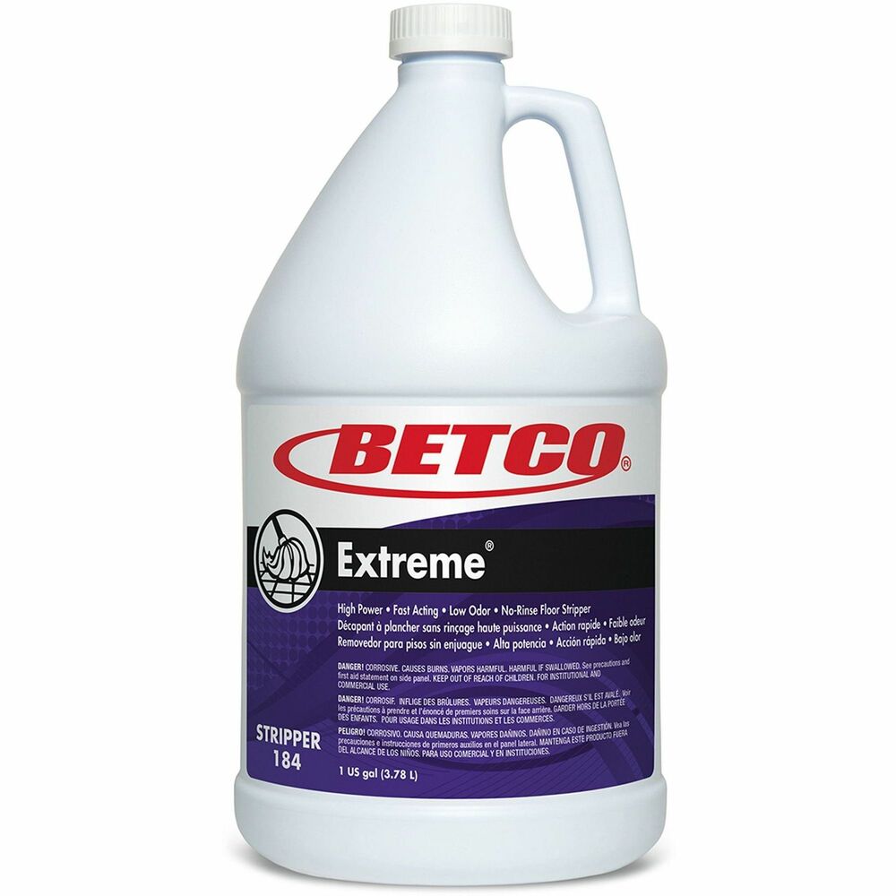 Image of Betco Corporation Floor Stripper, Concentrated, Lemon Scent, 5 Gal, 4/CT, GN