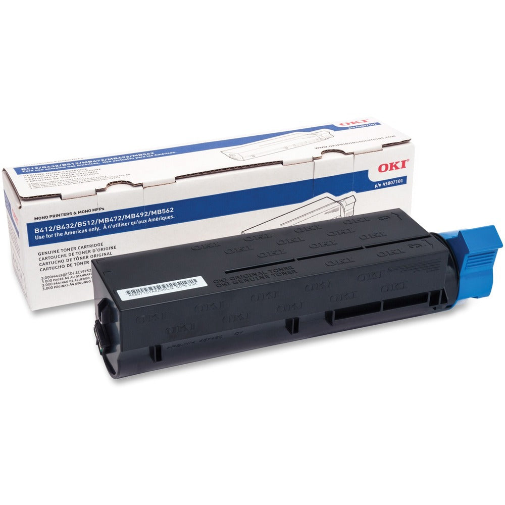 Image of OKI Toner Cartridge, f/B412 /B512, 3000 Page Yield, Black