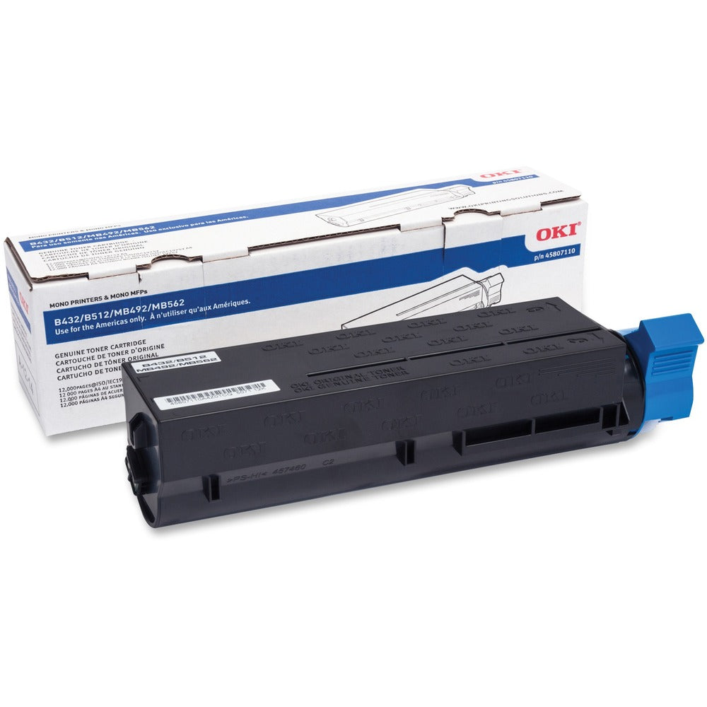 Image of OKI HY Toner Cartridge, f/B412/512, 12,000 Page Yield, BK