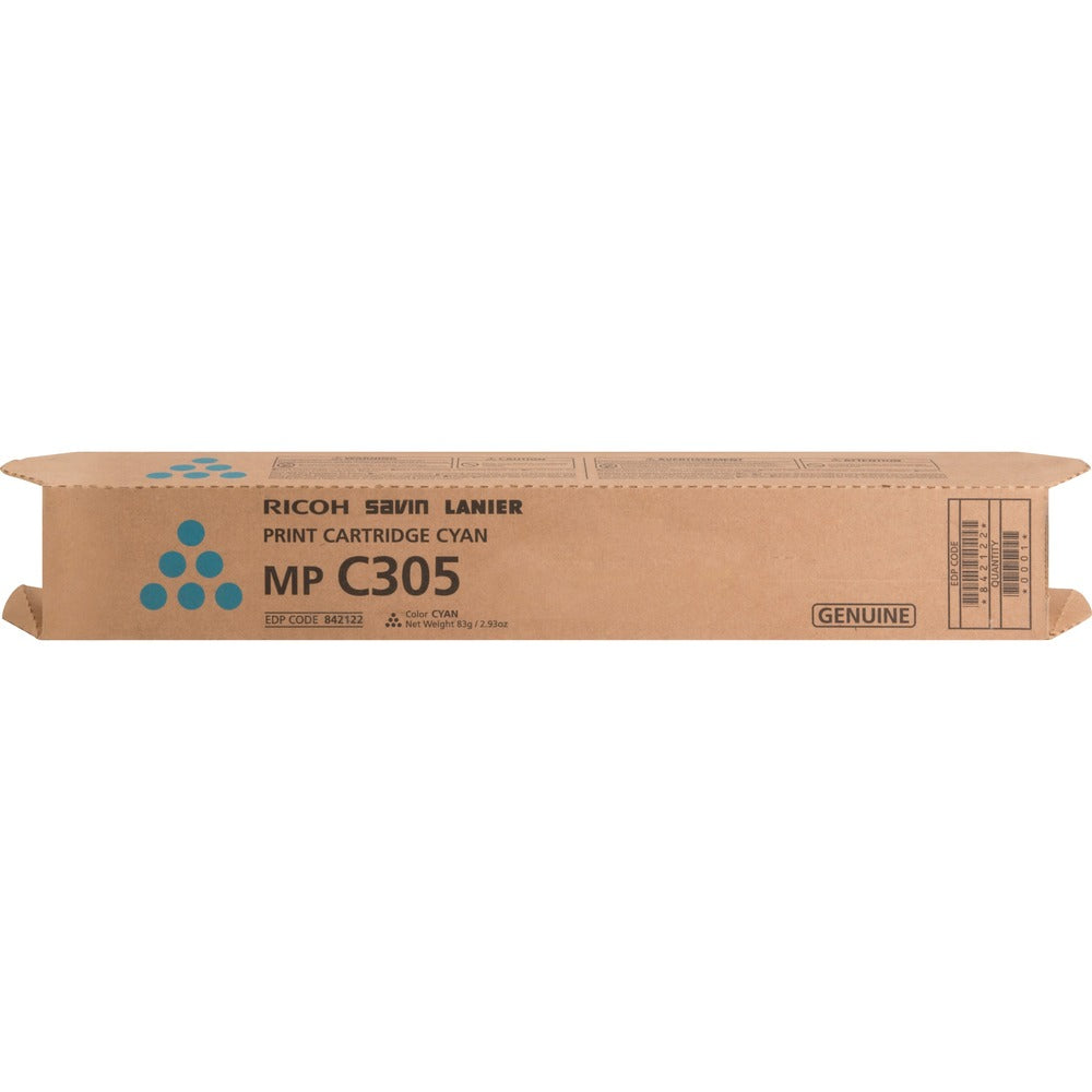 Image of Ricoh Office Products Toner Cartridge, f/MPC305, 4000 Page Yield, CYN