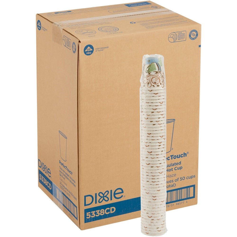 Image of Dixie Foods Hot Cups, Insulated Paper, 8oz., 1000/CT