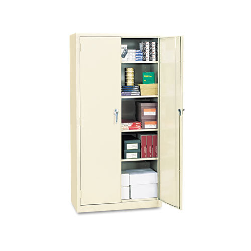 Image of Alera® Assembled 78" High Heavy-Duty Welded Storage Cabinet, Four Adjustable Shelves, 36w X 24d, Putty