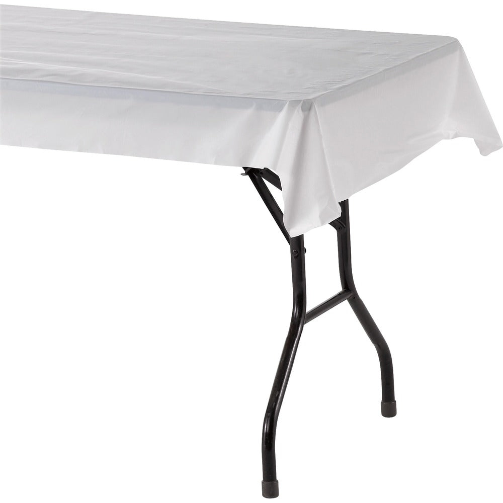 Image of Genuine Joe Table Cover Rolls, Plastic, 40"x300', 6RL/CT, White