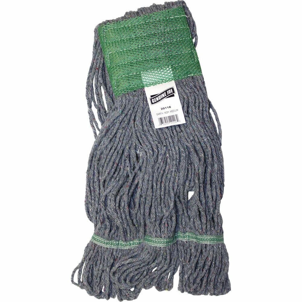 Image of Genuine Joe Earth Mop Mophead Refill, Medium, Blue