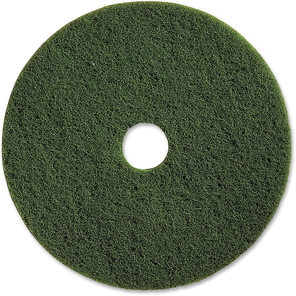Image of Genuine Joe Scrubbing Floor Pads, Heavy-Duty, 20", 5/CT, Green