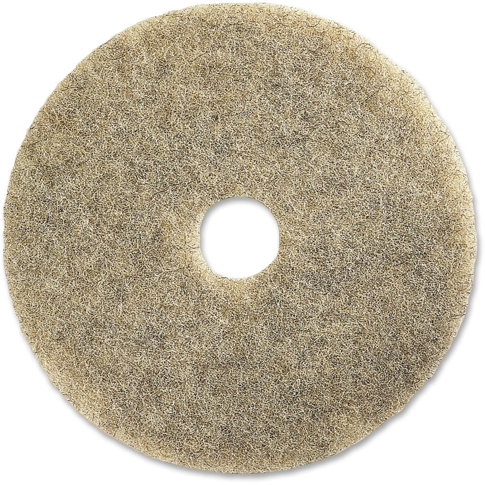 Image of Genuine Joe Poly Blend Floor Pads, Ultra High Speed, 20", 5/CT, Natural
