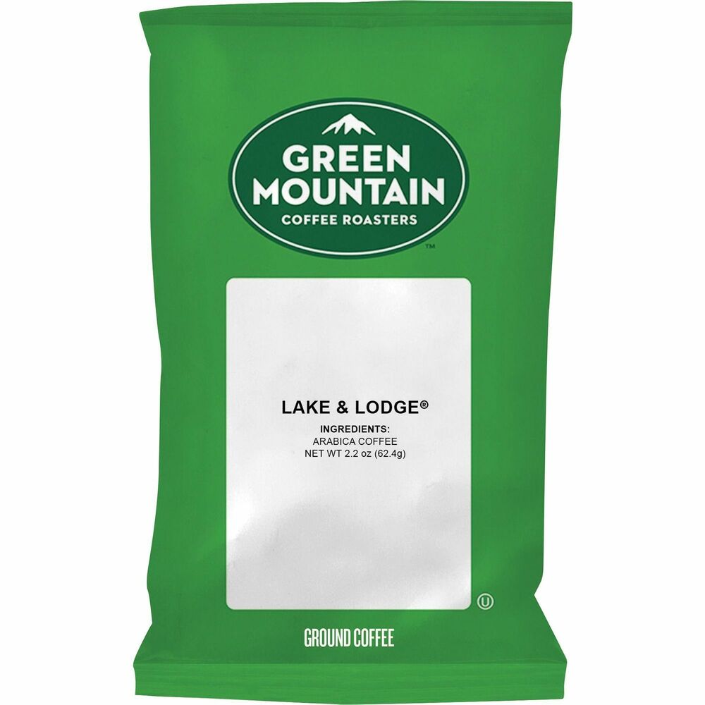 Image of Green Mountain Ground Coffee Packs, Lake/Lodge Blend, 2.2oz, 50/CT, GN