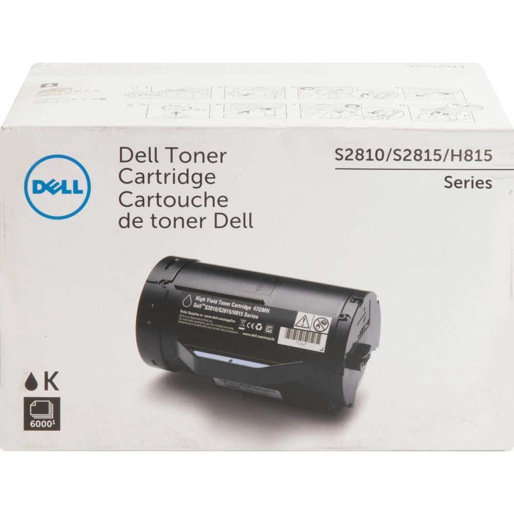 Image of Dell Computer Toner Cartridge, f/S2810, 6,000 Page High Yield, BK