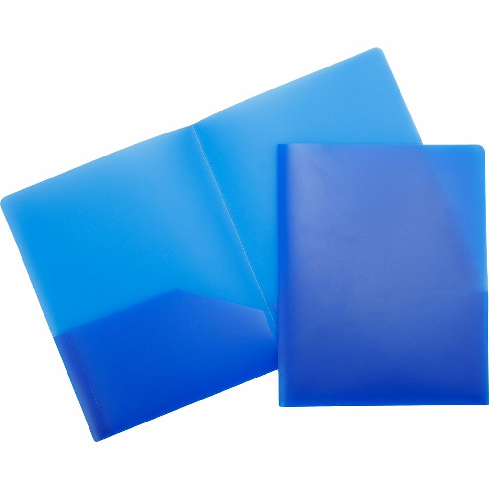 Image of Business Source Poly Portfolio, 2 Pocket, LTR, .3mil, Blue
