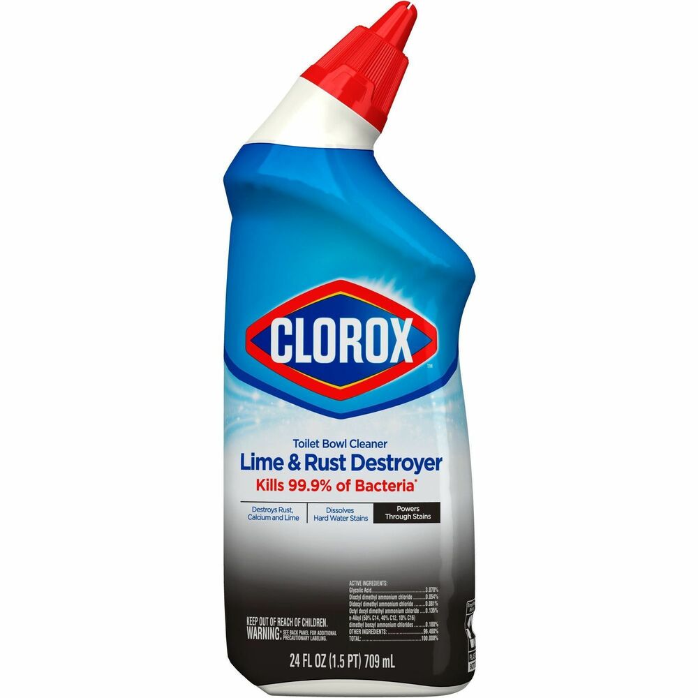 Image of Clorox Company Toilet Bowl Cleaner/Stain Remover,Angled,24oz.,CL