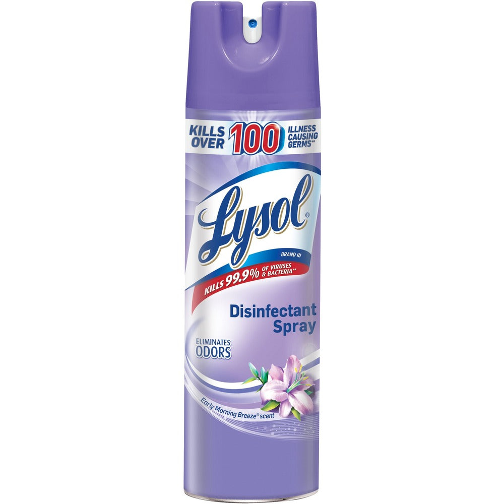 Image of Reckitt Benckiser Disinfectant Spray,Early Morning Breeze,19oz,Clear