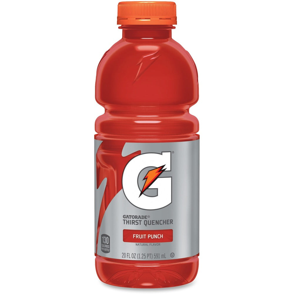 Image of Quaker Foods Gatorade, Fruit Punch, 20oz, 24/CT, Red