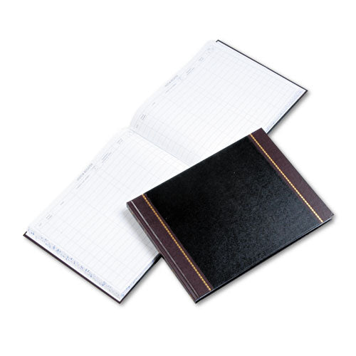 Image of Wilson Jones® Detailed Visitor Register Book, 8 Column Format, Black Cover, 12.25 X 9.5 Sheets, 208 Sheets/book