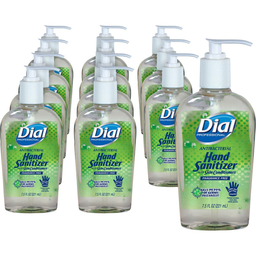 Image of Dial Corporation Hand Sanitizer, Gel, 7.5oz., 12/CT, Clear