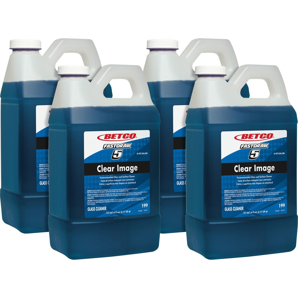 Image of Betco Corporation Cleaner, f/Glass/Surfaces, Conc, 1/2 Gal (2L), 4/CT, Blue
