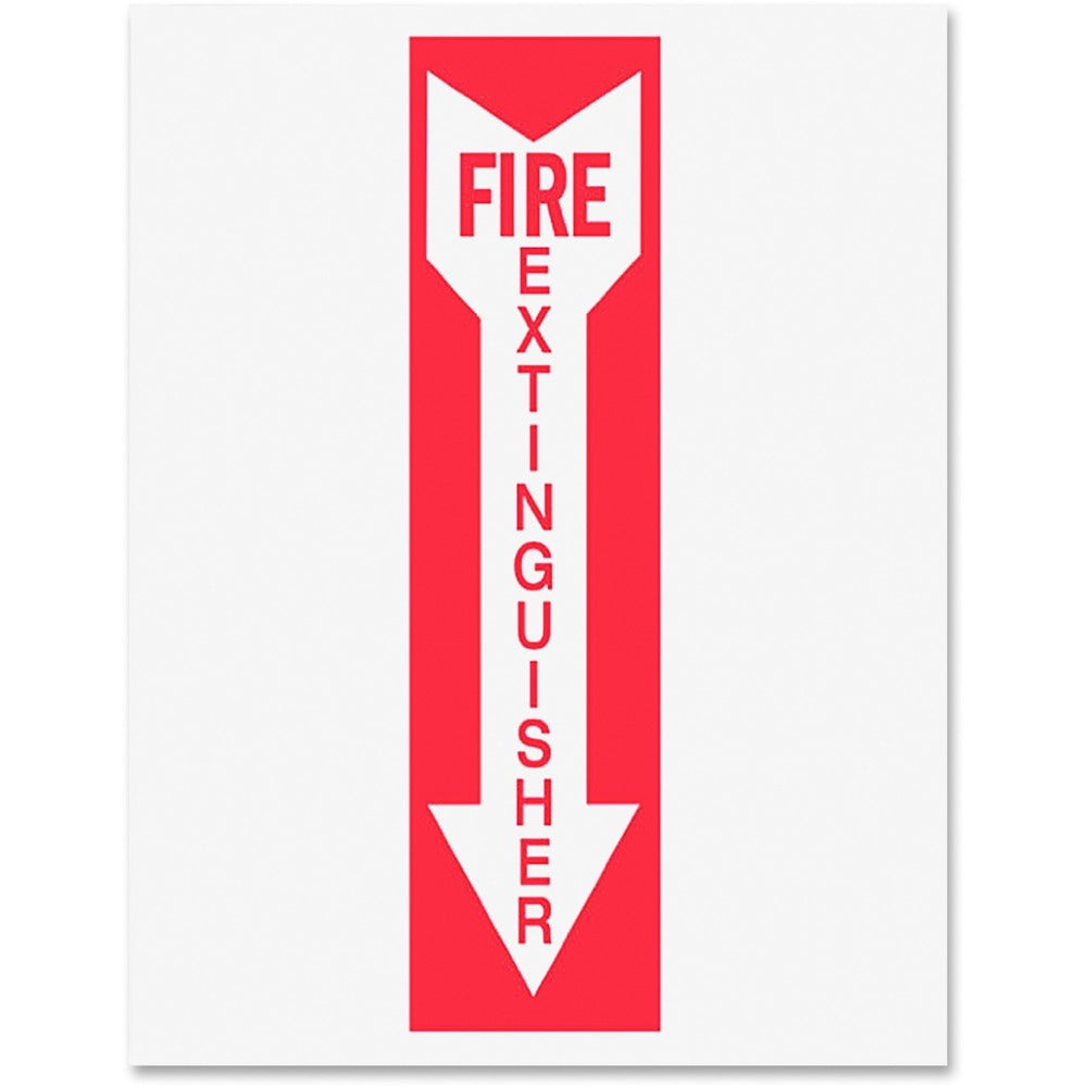 Image of Tarifold, Inc. Safety Sign Inserts-Fire Extinguisher, 6/PK, Red/White