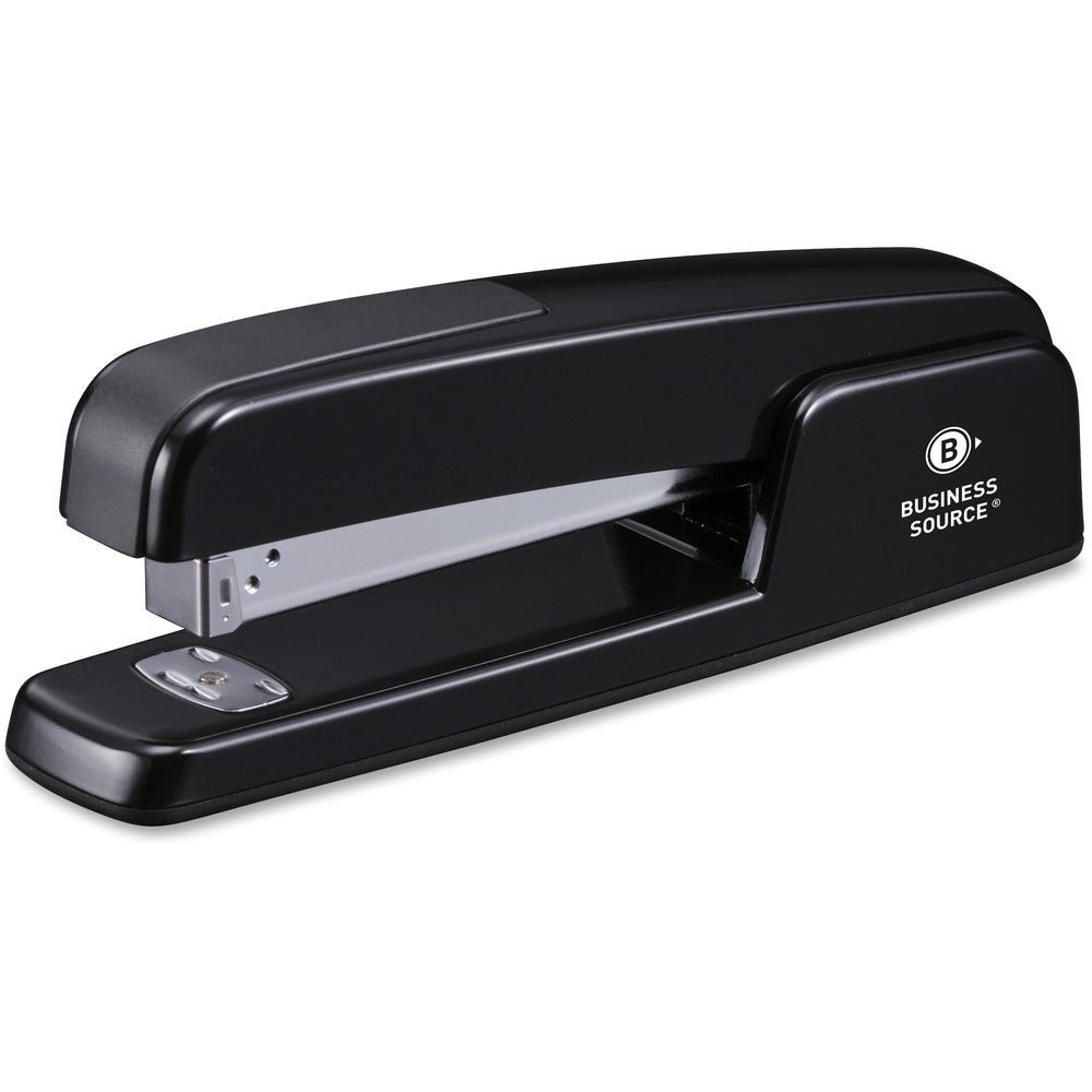 Image of Business Source Die-Cast Desk Stapler, 20Sht Cap, 210 Pcs, Black