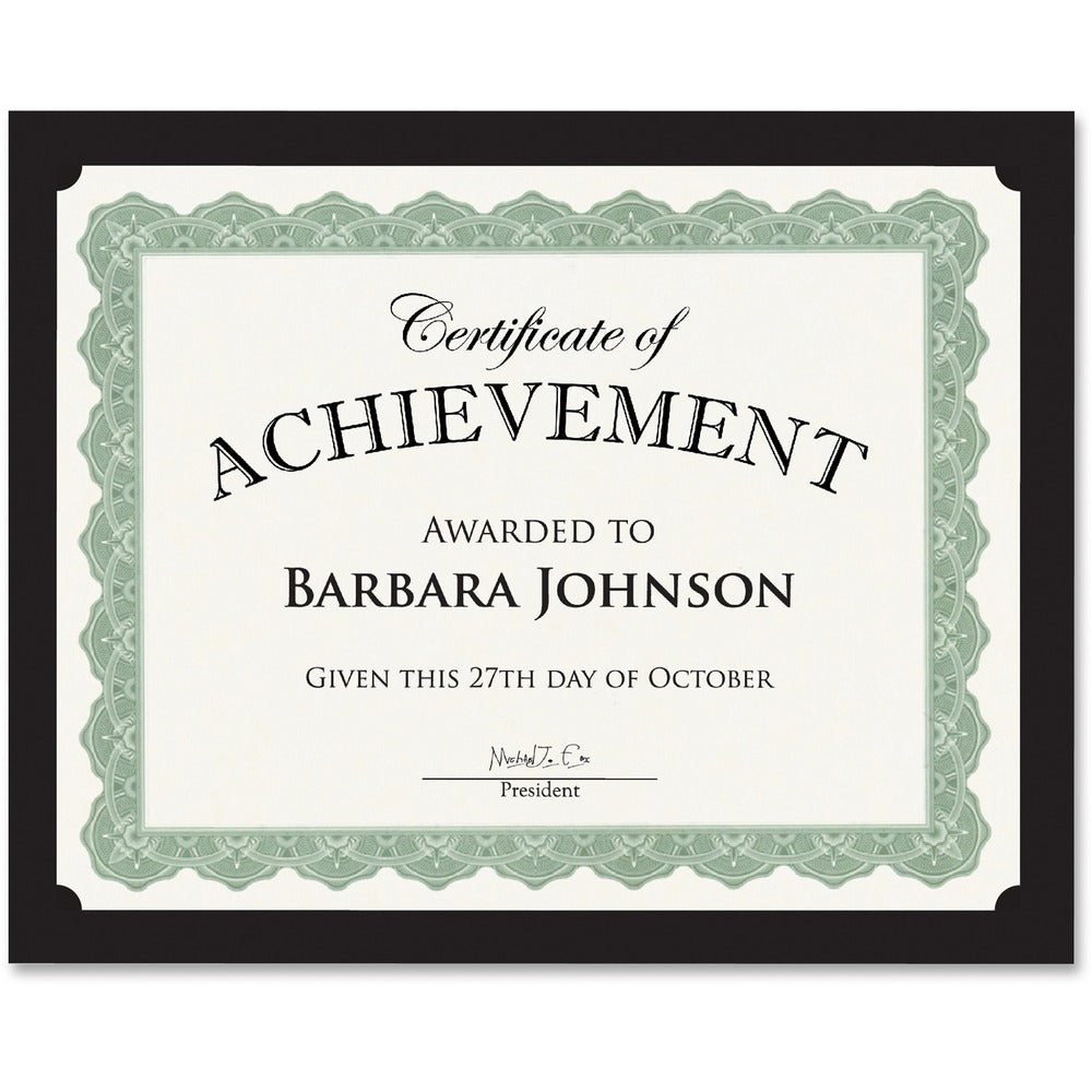 Image of Geographics Traditional Certificates, 10/PK, Black