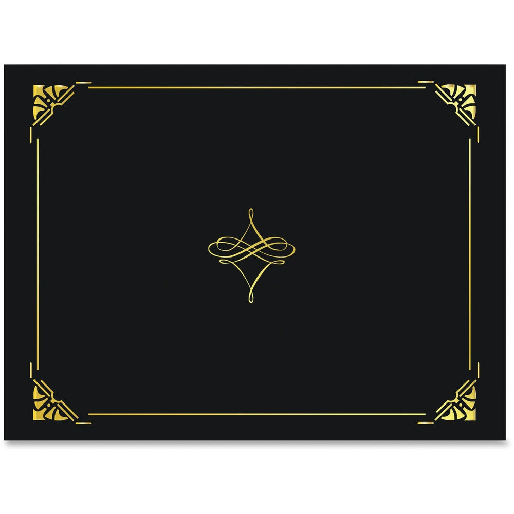 Image of Geographics Certificate Cover, 8-1/2"x11", 5SH/PK, Black