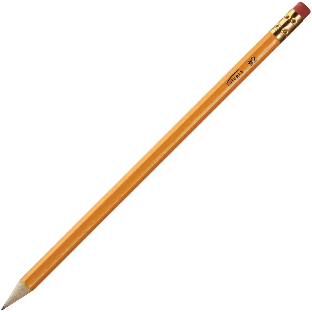 Image of Integra Pencils, Woodcase, No. 2 Lead, Pre-Sharpened, 144/BX, Yellow