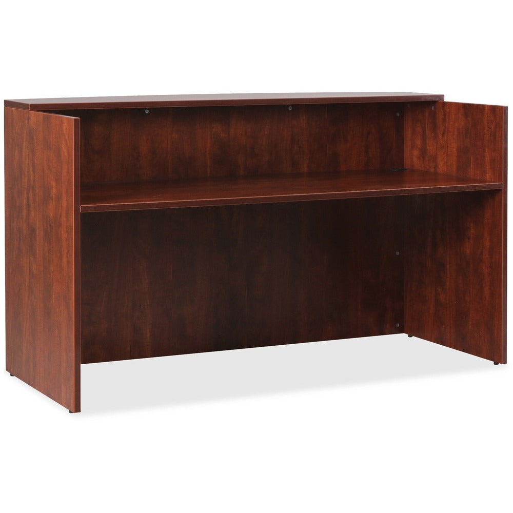Image of Lorell Reception Desk, 35-2/5"x71"x42-1/2", Cherry