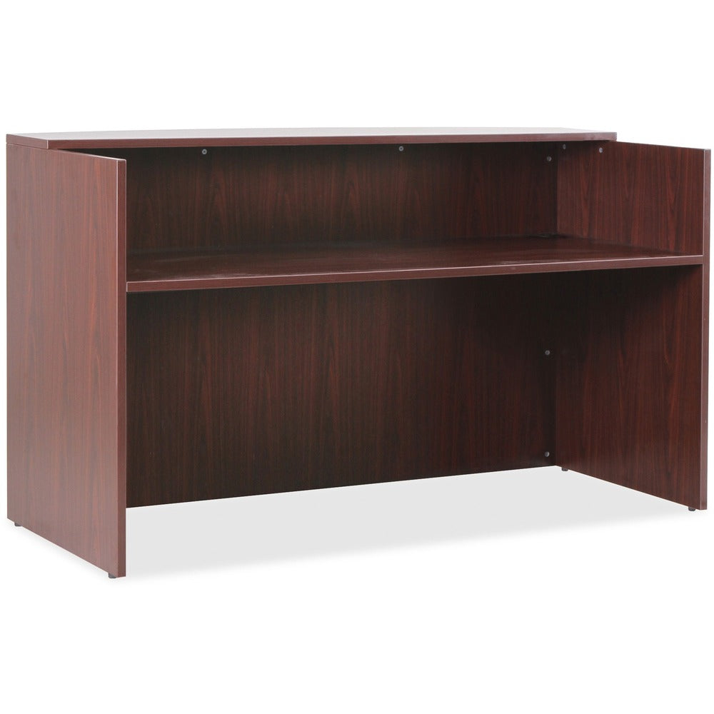 Image of Lorell Reception Desk, 72"x36"x42-1/2", Mahogany