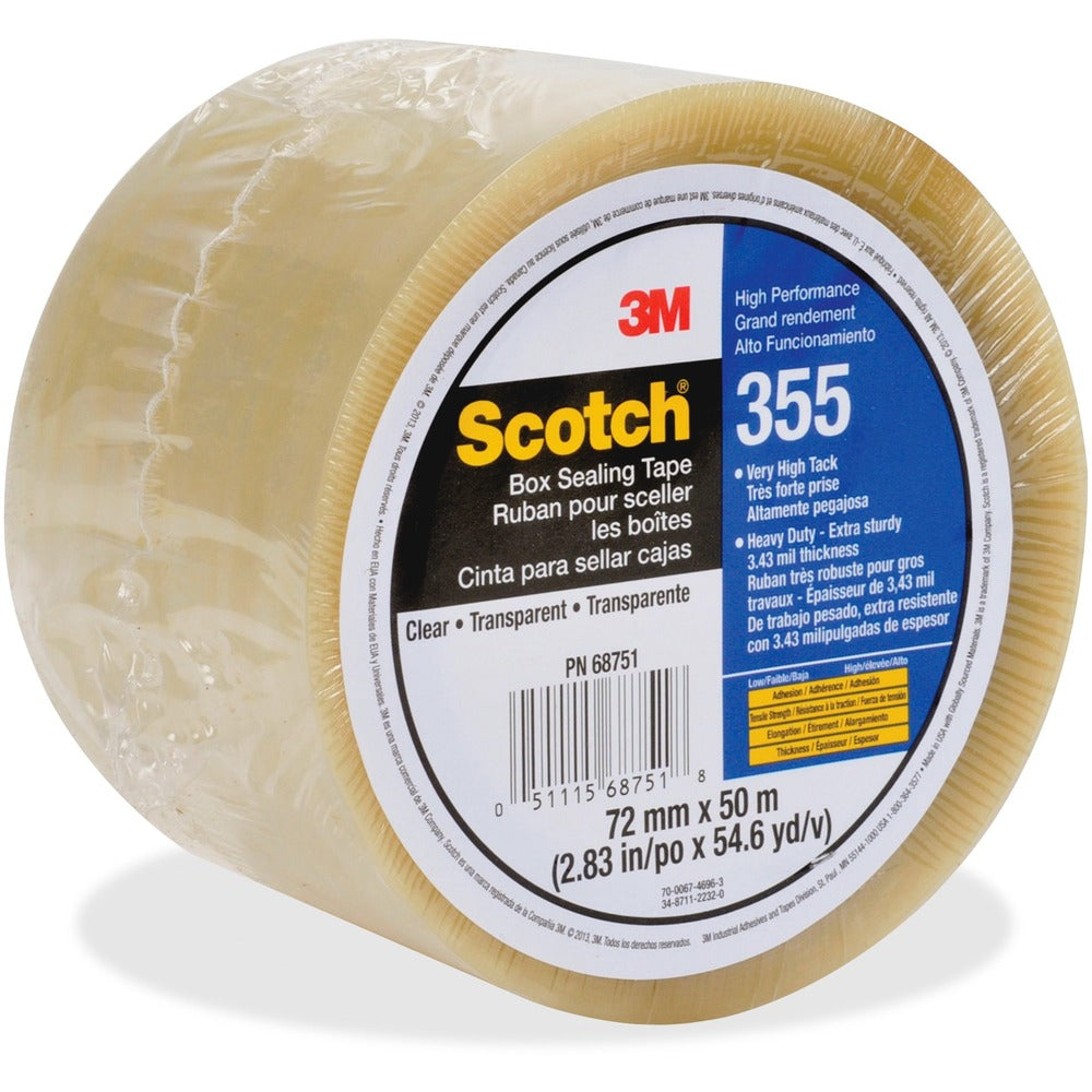 Image of 3M Scotch Box-Sealing Tape 355, 1RL, Clear