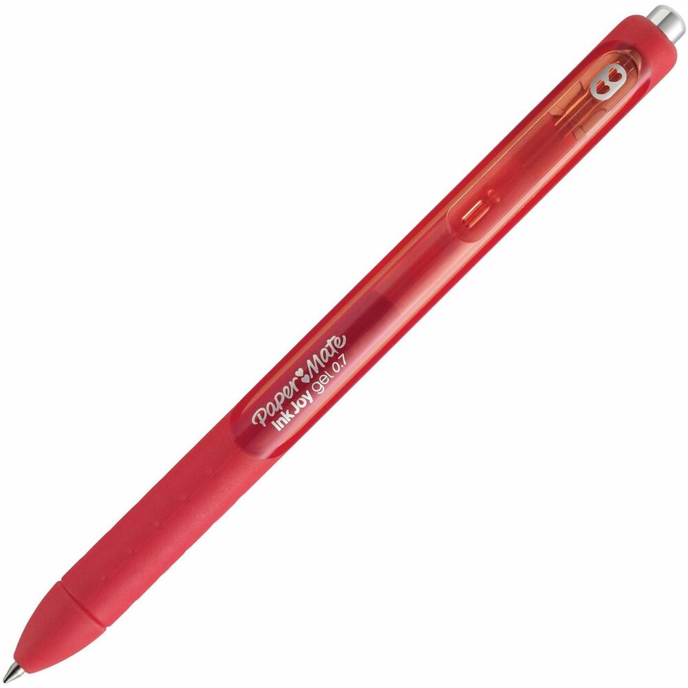 Image of Paper Mate Pen, Gel, 0.7mm, Retractable, InkJoy, 1 DZ, Red