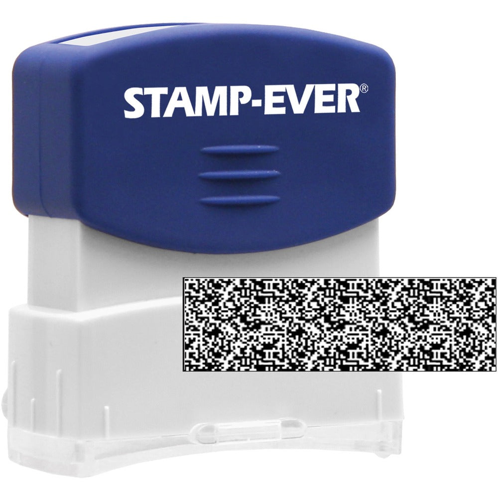 Image of U.S. Stamp & Sign Pre-Ink Security Block, 9-/16"x1-11/16", Blue