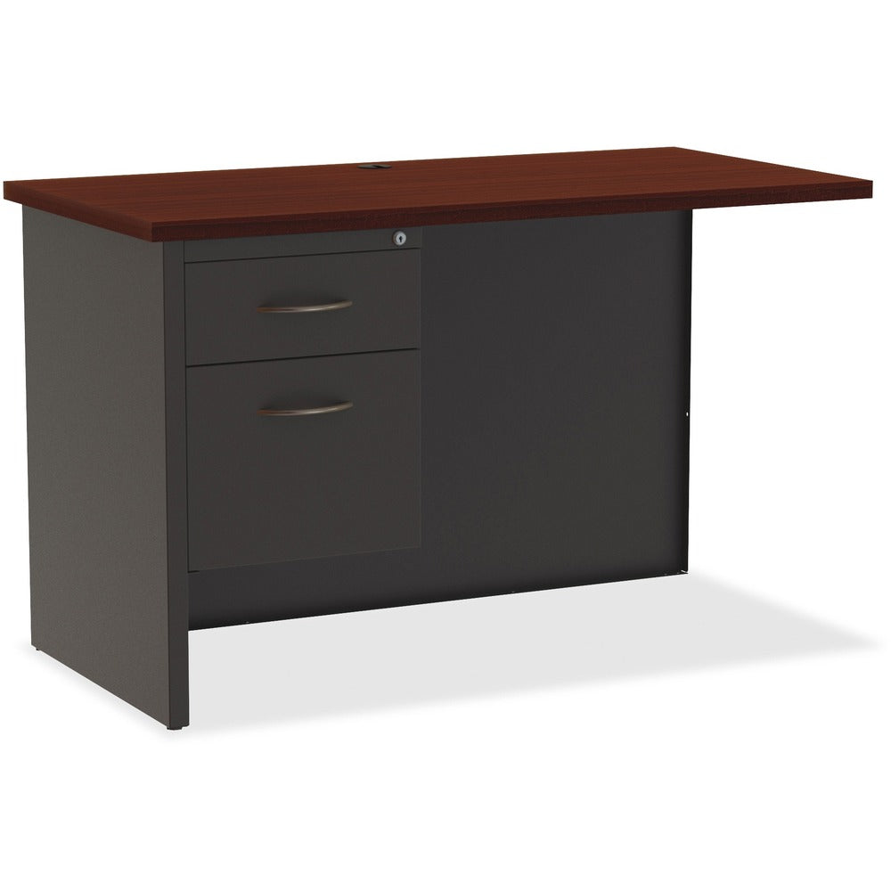 Image of Lorell Left Return Desk, 24"x48", CH/MH