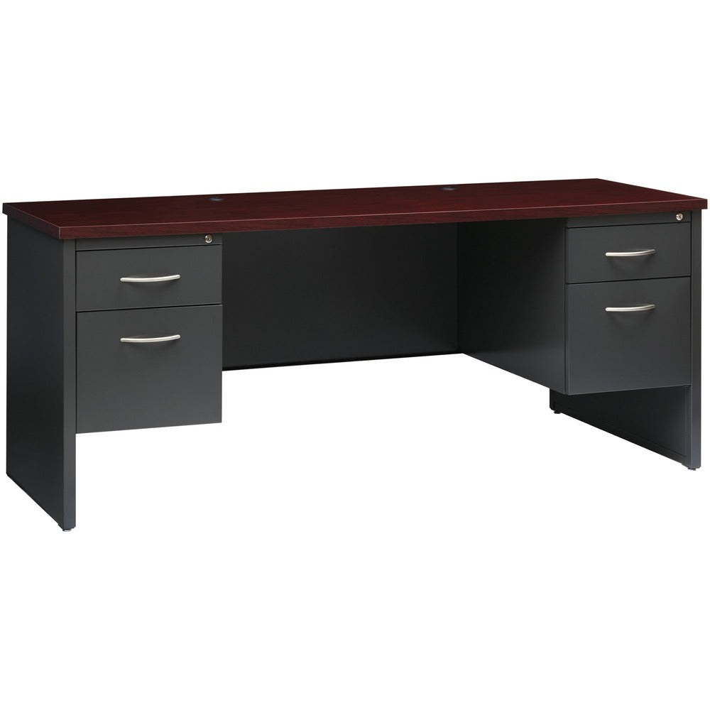 Image of Lorell Double Pedestal Credenza, 24"x72", CH/MH