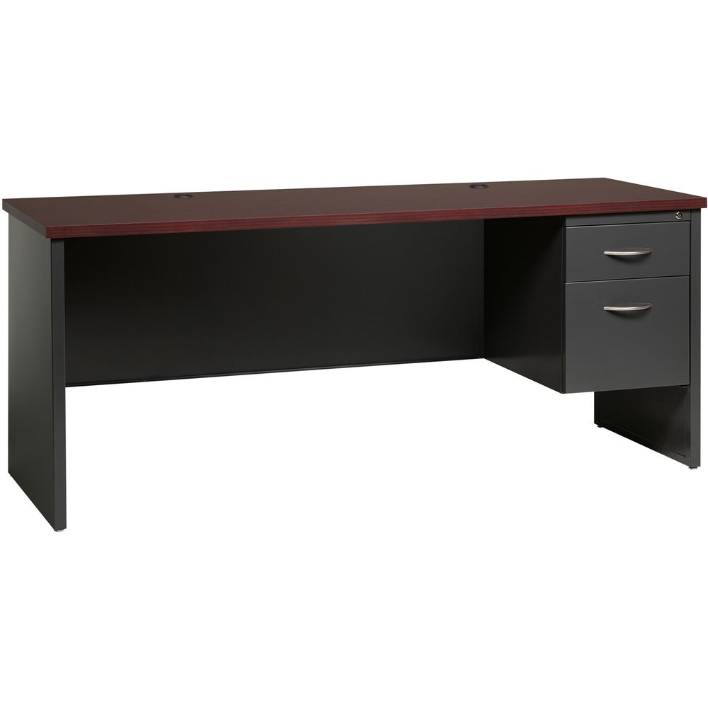 Image of Lorell Right Pedestal Credenza, 24"x72", CH/MH