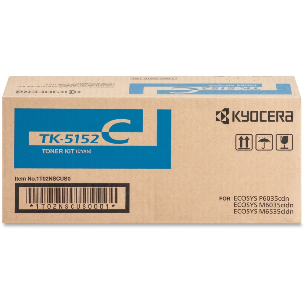 Image of Kyocera Toner Cartridge, f/6035/6535, 10,000 Page Yield, Cyan