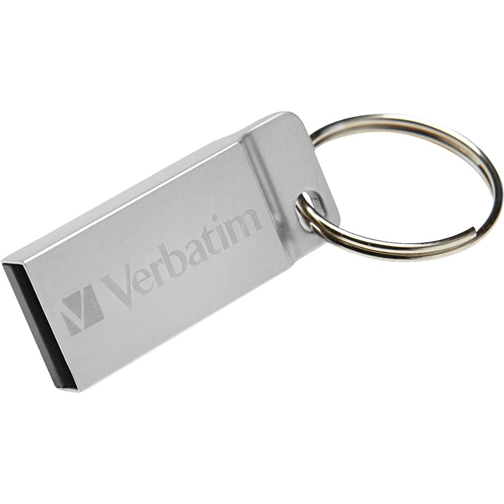 Image of Verbatim USB Flash Drive, Seamless Metal Case, 64GB, Silver