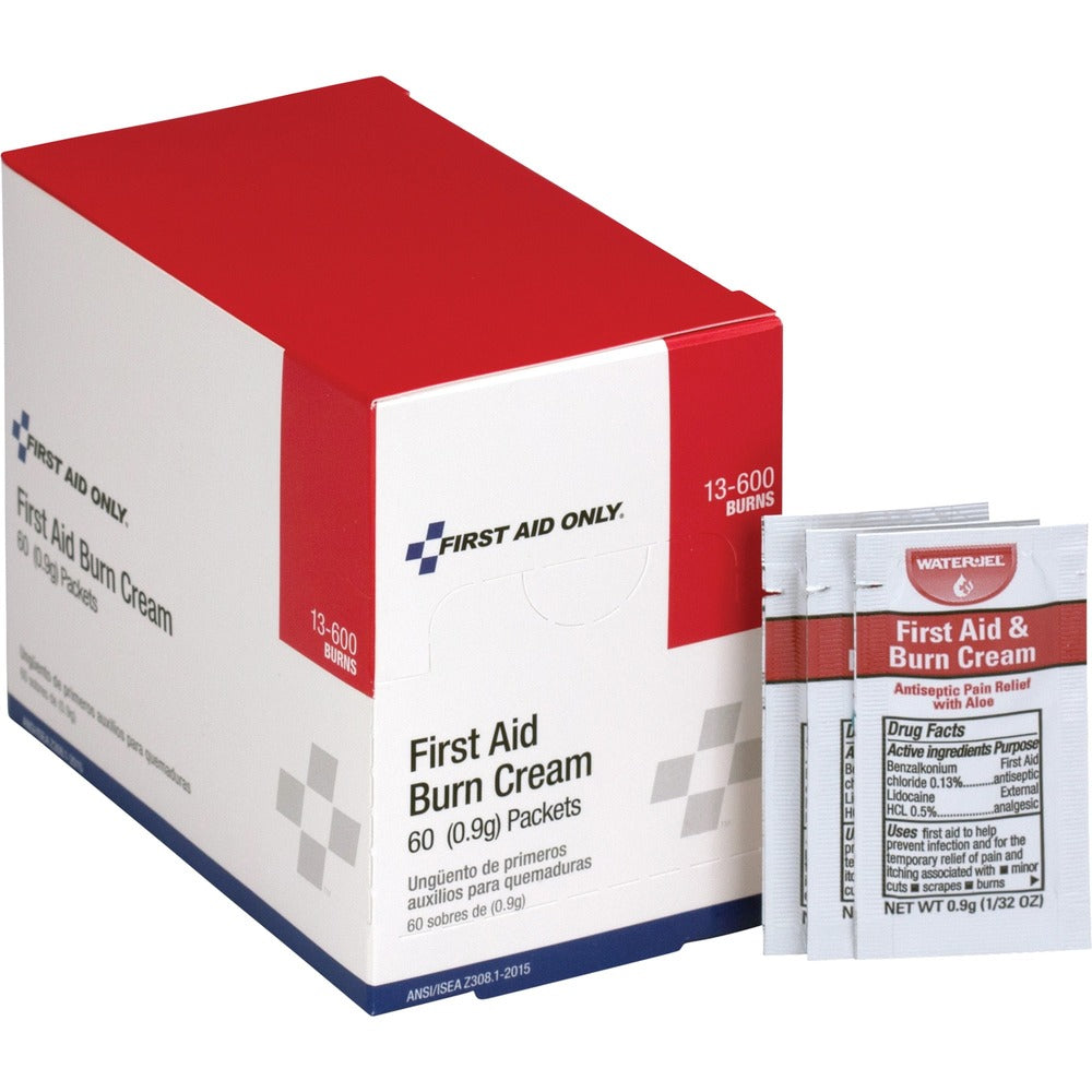 Image of First Aid Only, Inc First Aid Burn Ointment, Singe Use Packets, 60/BX, Red/White