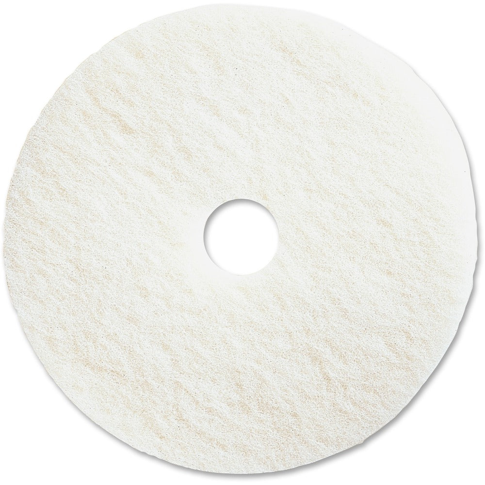 Image of Genuine Joe Floor Pads, f/Polishing, 13", 5/CT, White