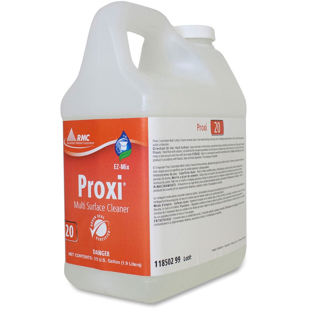 Image of Rochester Midland Corporation Cleaner Refill, Multipurpose, EZ-Mix, 64oz, 4/CT, Clear