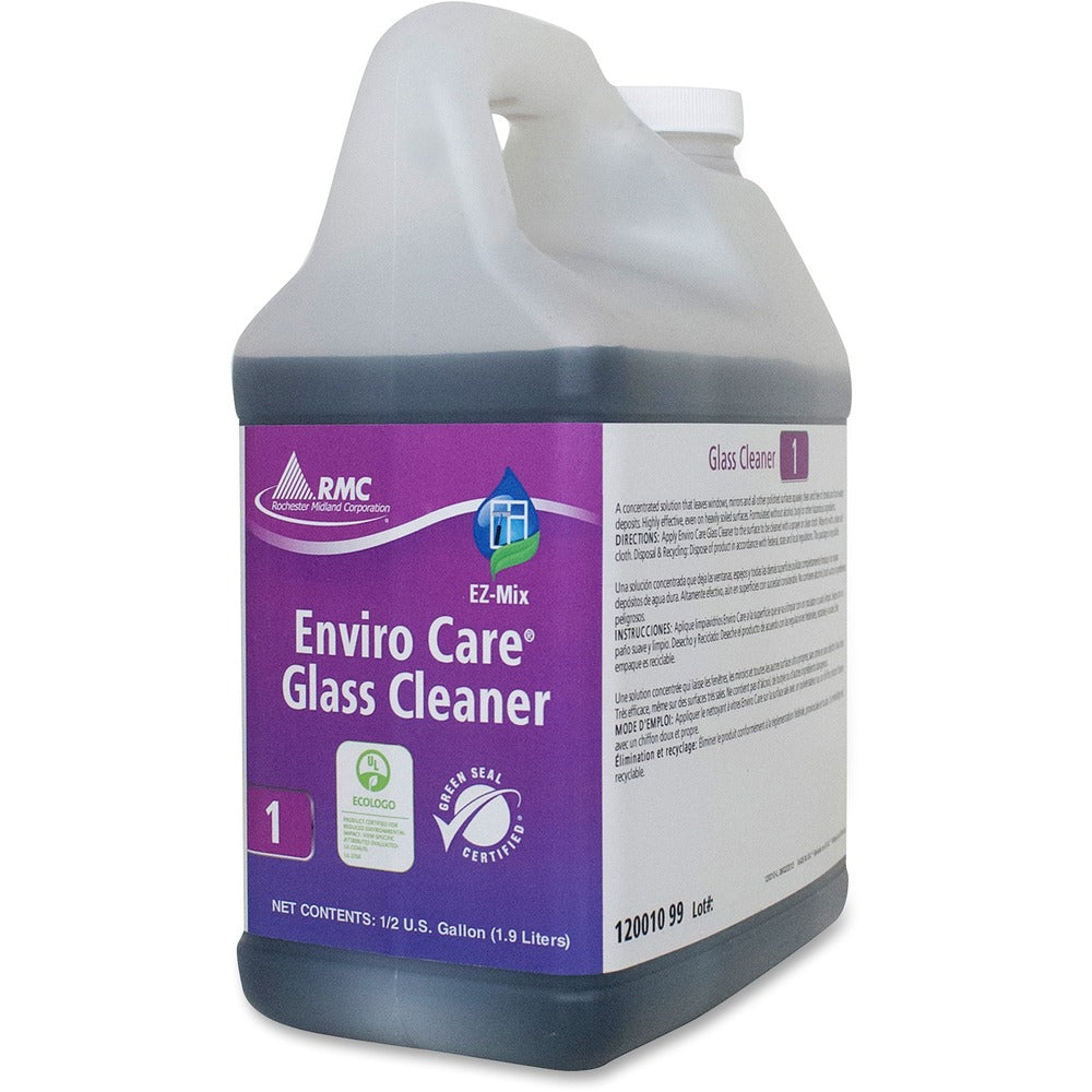 Image of Rochester Midland Corporation Enviro Care Glass Cleaner, Non-Streaking, 1.9L, 4/CT, PE