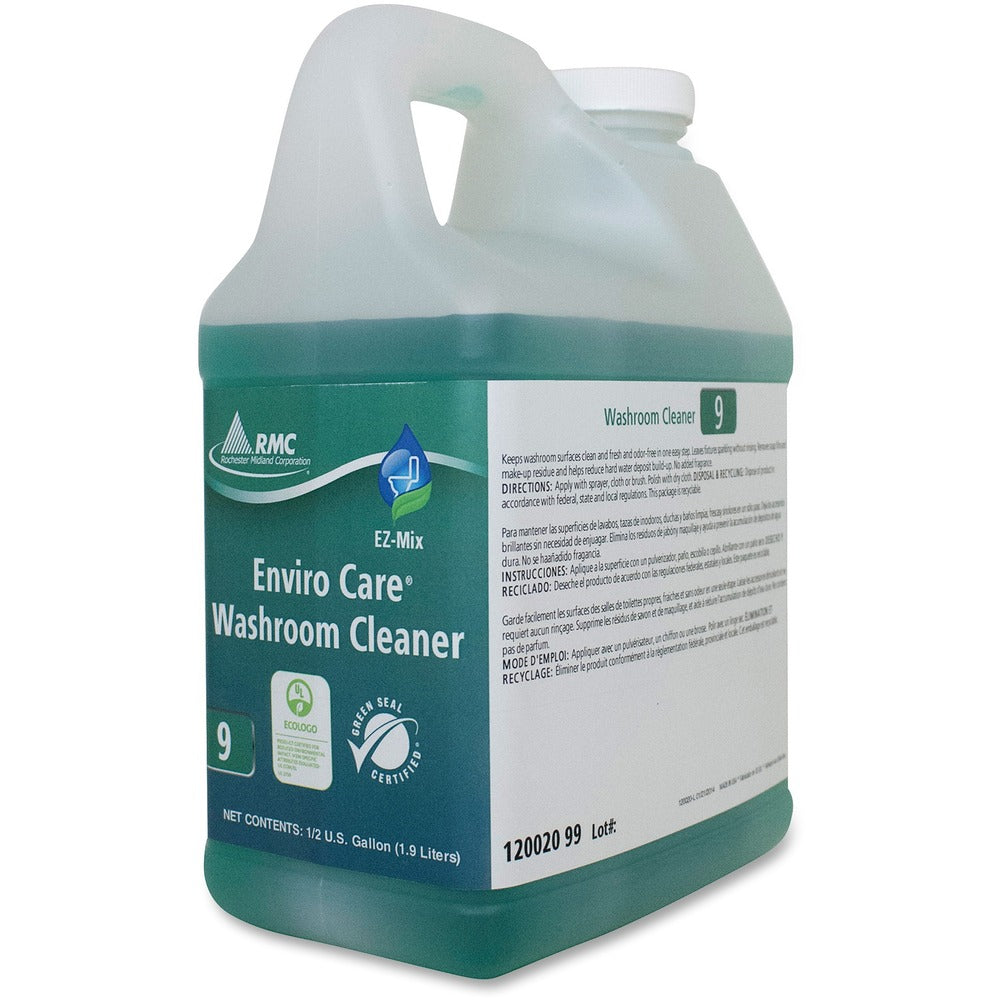 Image of Rochester Midland Corporation Enviro Care Washroom Cleaner E-Z Mix, 1.9L, 4/CT, GN