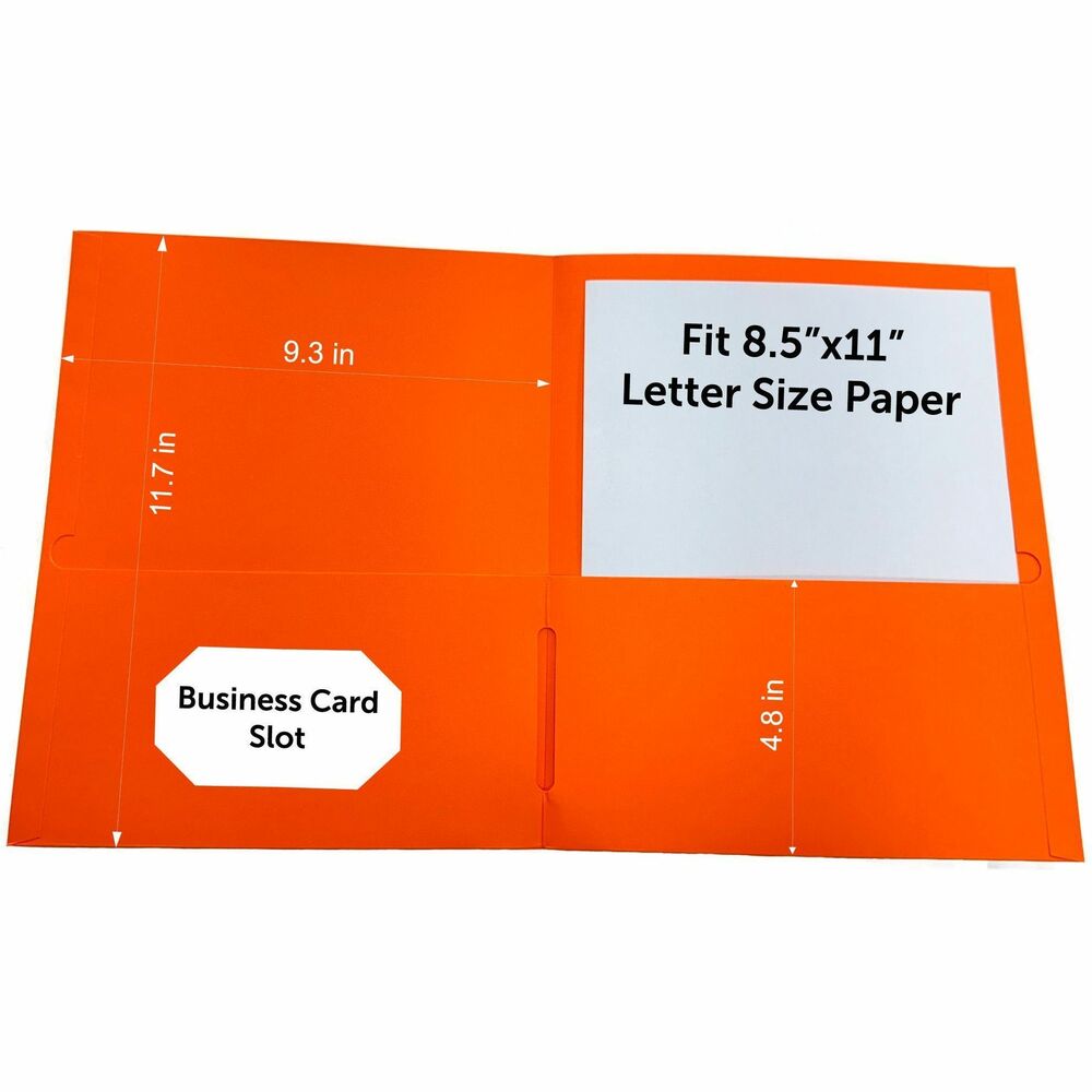 Image of Sparco Portfolio, 2-Pocket, 25/BX, Bright Orange